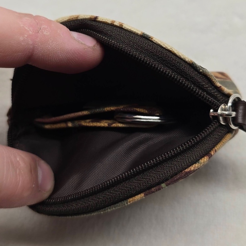 Longaberger Floral Tapestry Coin Purse Keychain Wallet Boho Cottagecore Small - Picture 4 of 6